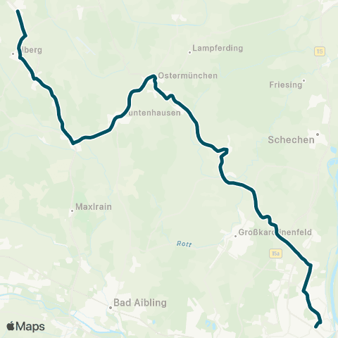 Die Münchner VerkehrsVerbund  Herbstfest-Bus Hohenthann - Beyharting - Ostermünchen - Tattenhausen - Rosenheim map