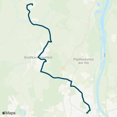 Die Münchner VerkehrsVerbund  Herbstfest-Bus Rosenheim - Großkarolinenfeld - Tattenhausen map