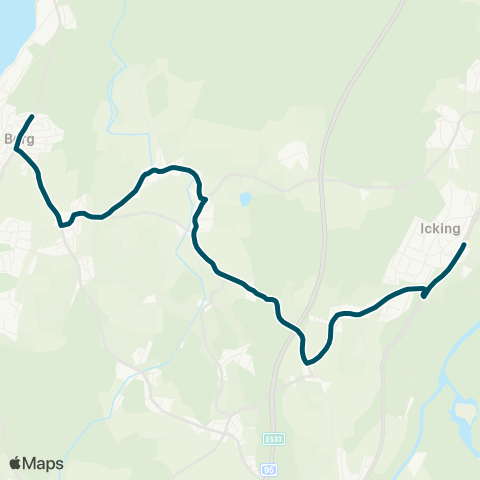 Die Münchner VerkehrsVerbund  Berg - Walchstadt - Icking map
