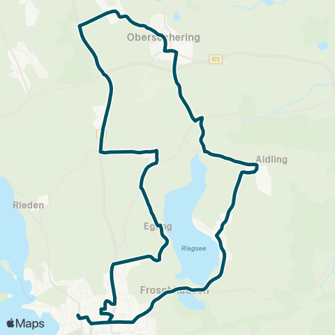 Die Münchner VerkehrsVerbund  Murnau - Riegsee - Obersöchering - Hofheim - Murnau map