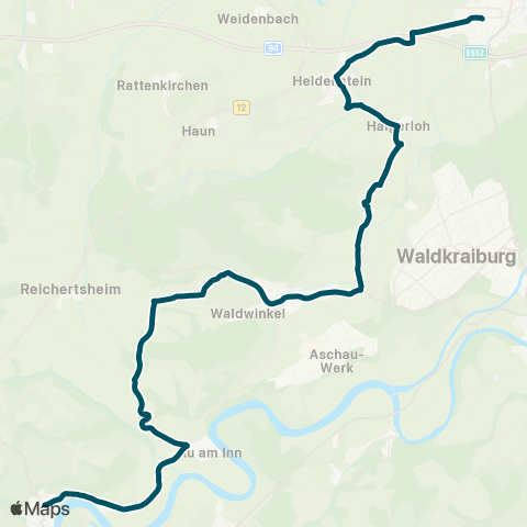Die Münchner VerkehrsVerbund  Ampfing - Heldenstein - Biburg - Gars am Inn map
