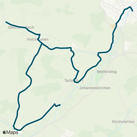 Die Münchner VerkehrsVerbund  Vilsbiburg - Obervilslern - Holzhausen - Gaindorf - Vilsbiburg map