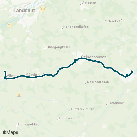 Die Münchner VerkehrsVerbund  Kapfing - Vilsheim - Altfraunhofen - Geisenhausen - Vilsbiburg map