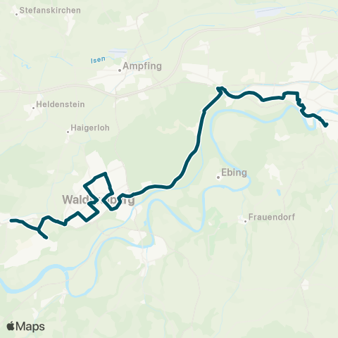 Die Münchner VerkehrsVerbund  Mühldorf - Waldkraiburg - Aschau am Inn map