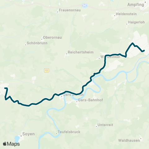 Die Münchner VerkehrsVerbund  Aschau am Inn - Au am Inn - Gars - Haag map