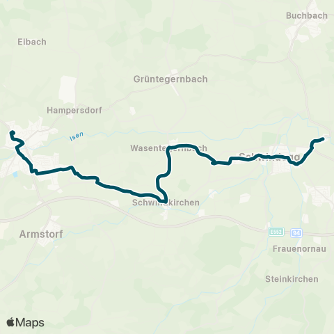 Die Münchner VerkehrsVerbund  Loiperstätt - Obertaufkirchen - Schwindegg - Dorfen - Taufkirchen (Vils) map