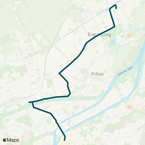 Die Münchner VerkehrsVerbund  Altstadt - Hauptbahnhof - Realschule Ergolding map
