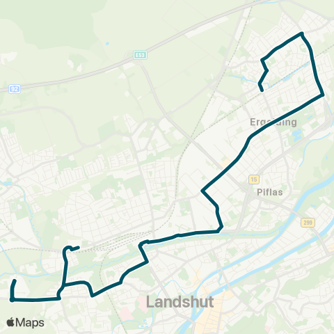 Die Münchner VerkehrsVerbund  Ergolding - HLG - Realschule - Wirtschaftsschule map