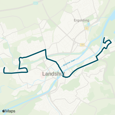 Die Münchner VerkehrsVerbund  Auwaldsiedlung - Altstadt - Hauptbahnhof - Wirtschaftsschule - HLG - Realschule map