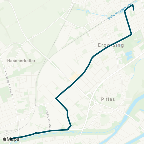 Die Münchner VerkehrsVerbund  Hauptbahnhof - Realschule Ergolding map
