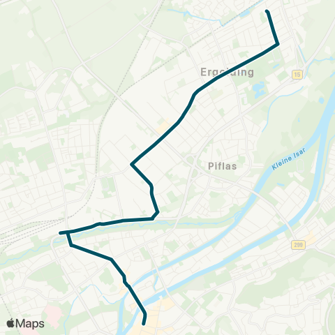 Die Münchner VerkehrsVerbund  Realschule Ergolding - Hauptbahnhof - Altstadt map