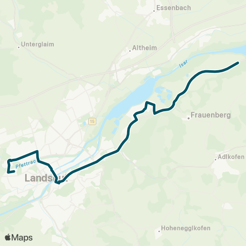 Die Münchner VerkehrsVerbund  HLG - Hauptbahnhof - Altstadt - Auloh - Frauenberg - Wolfsteinerau map