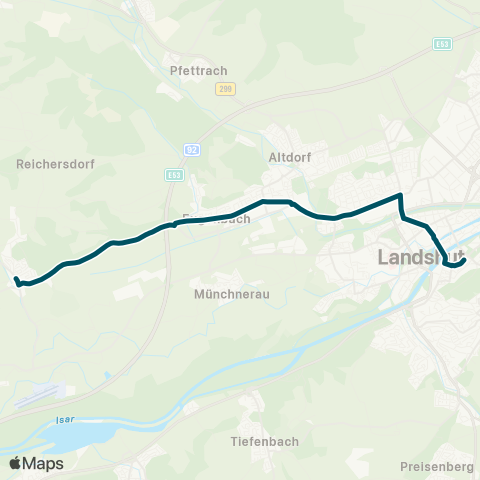 Die Münchner VerkehrsVerbund  Altstadt - Hauptbahnhof - Unterlenghart - Gündlkofen map
