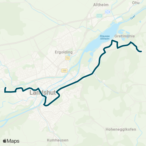 Die Münchner VerkehrsVerbund  Realschule - HLG - Ländtorplatz - Auloh (Frauenberg) map
