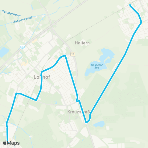 Die Münchner VerkehrsVerbund  Feldmoching - Moosach Schienenersatzverkehr S1 map