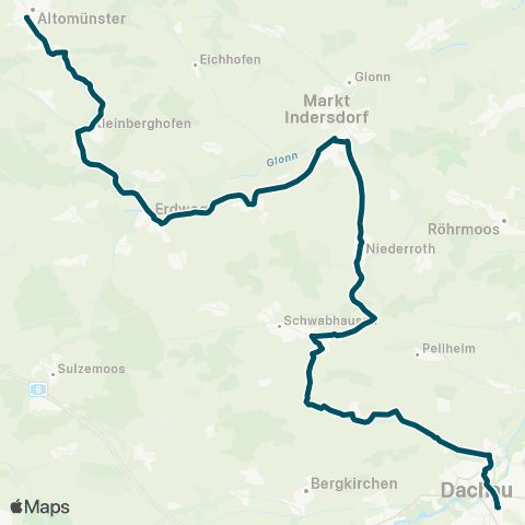 Die Münchner VerkehrsVerbund  Schienenersatzverkehr S2 Markt Schwaben - Erding map