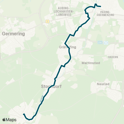 Die Münchner VerkehrsVerbund  Schienenersatzverkehr S6 Starnberg - Tutzing map