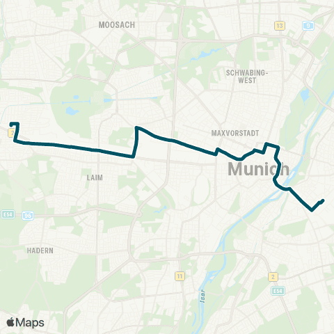 Die Münchner VerkehrsVerbund  Schienenersatzverkehr Stammstrecke Pasing - Hackerbrücke map