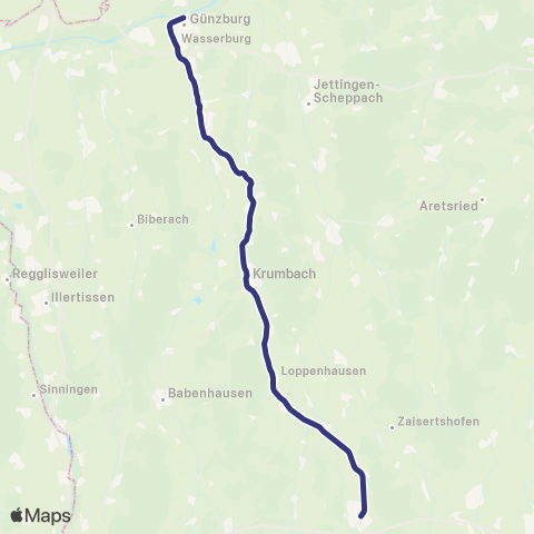 MVV Mindelheim - Günzburg map