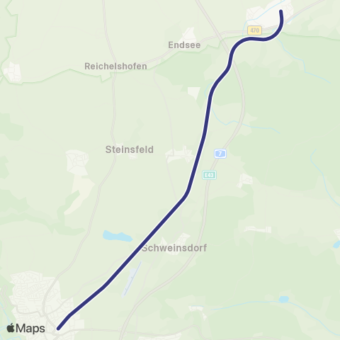 MVV Steinach - Rothenburg Ob Der Tauber map