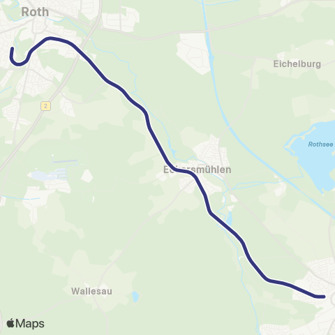 MVV Roth - Hilpoltstein map