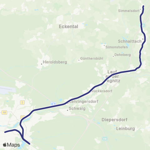 MVV Simmelsdorf-Hüttenbach - Neunkirchen AM Sand map