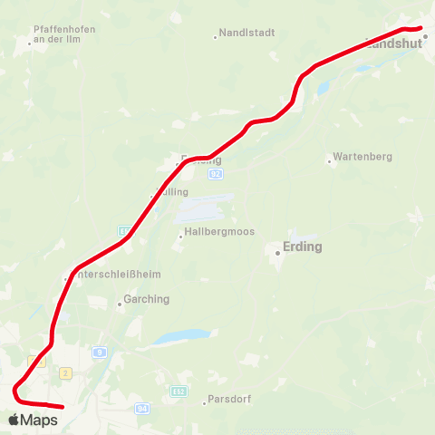 MVV Hauptbahnhof - Freising map