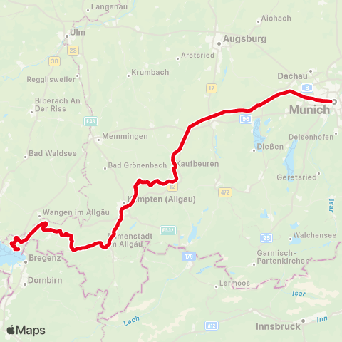 MVV Röthenbach (Allgäu) - Lindau-Reutin map