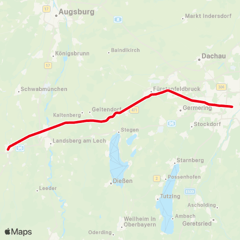 MVV München-Pasing - Buchloe map