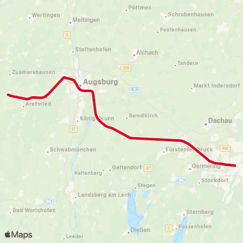 MVV Dinkelscherben - Hauptbahnhof map