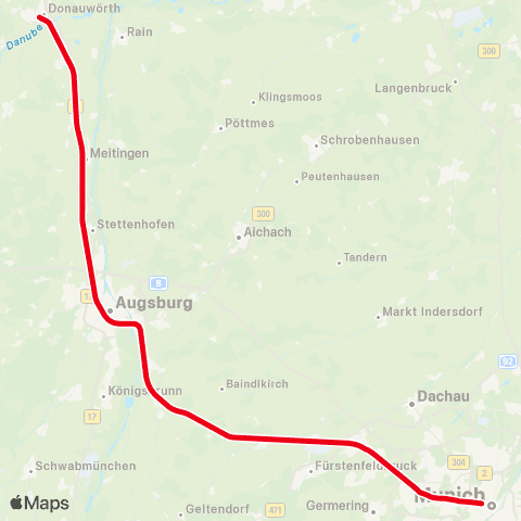 MVV Donauwörth - Hauptbahnhof map