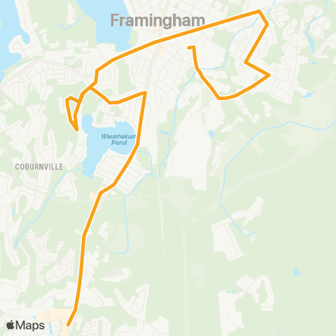 MetroWest RTA Route 4S map