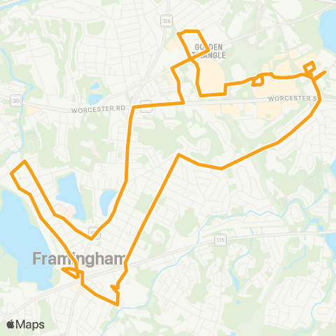 MetroWest RTA Route 4N map