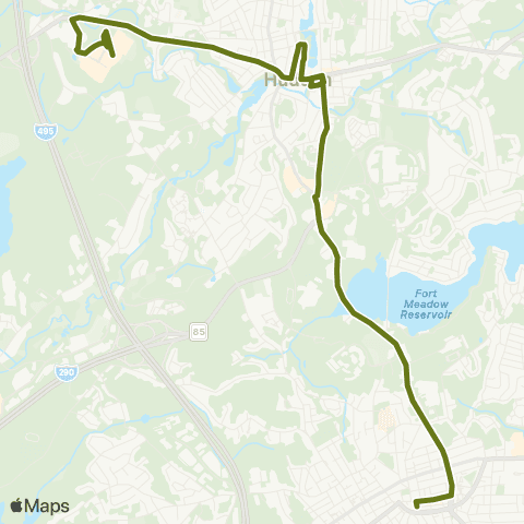 MetroWest RTA Hudson map