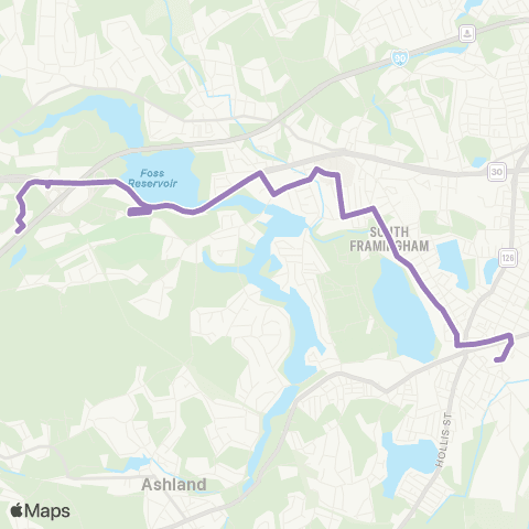 MetroWest RTA Route 9 map