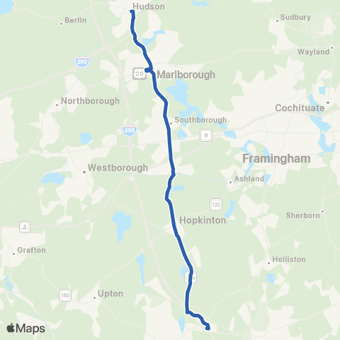 MetroWest RTA 495 Connector map