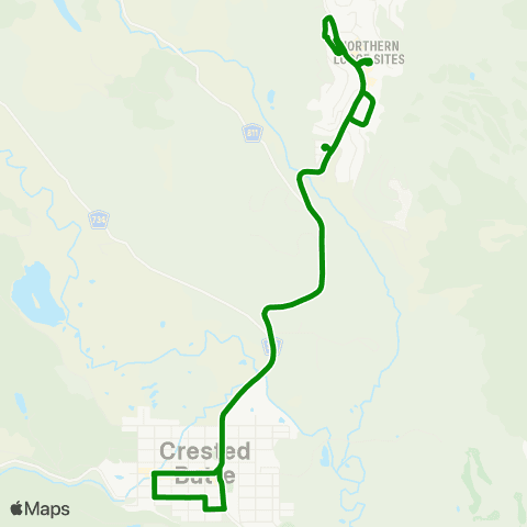 Mountain Express Town Shuttle map