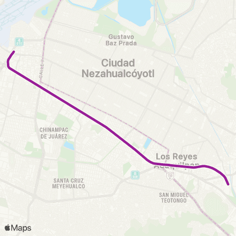 Metro Pantitlán - la Paz map