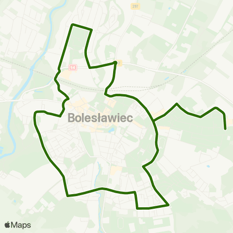 MZK Bolesławiec Gałczyńskiego ZEC — Gałczyńskiego Pętla map