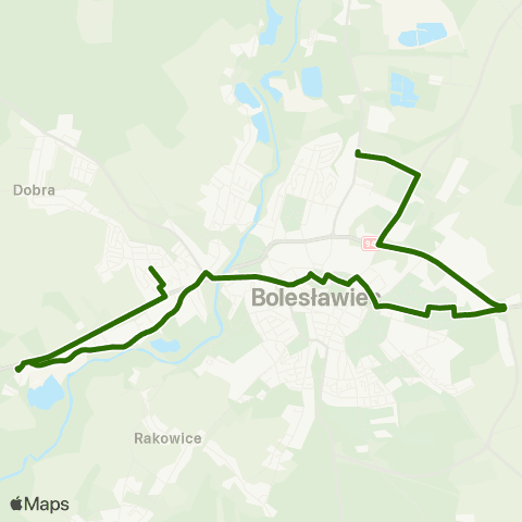 MZK Bolesławiec Jana Pawła II Szkoła — Osiedle Kwiatowe II-Pętla map
