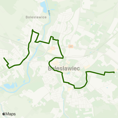 MZK Bolesławiec Tulipanowa — Gałczyńskiego Pętla map