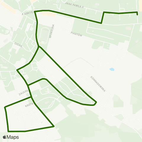 MZK Bolesławiec Jana Pawła II Szkoła — Gałczyńskiego Pętla map