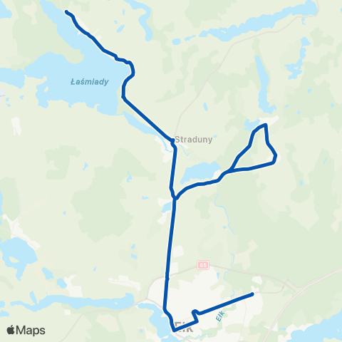 MZK Ełk Zakłady Mięsne — Straduny / Sajzy map