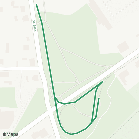 MZK Gorzów Wielkopolski zajezdnia - Wieprzyce PKP map
