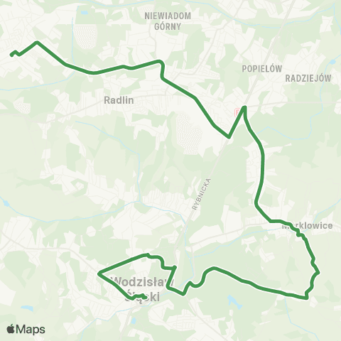 MZK Jastrzębie-Zdrój Wodzisław Śląski D.A. - Rydułtowy Bednorz map