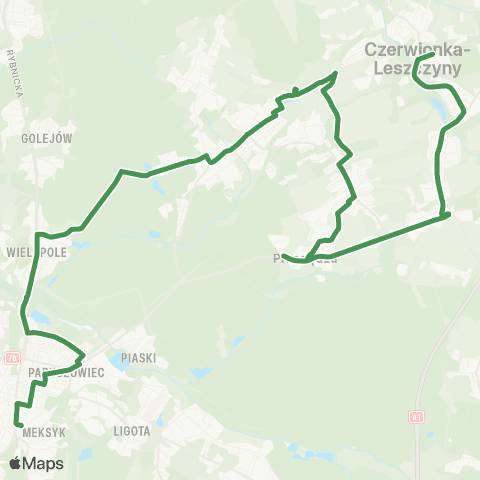 MZK Jastrzębie-Zdrój Rybnik Maroko Nowiny Dworzec - KWK Dębieńsko map