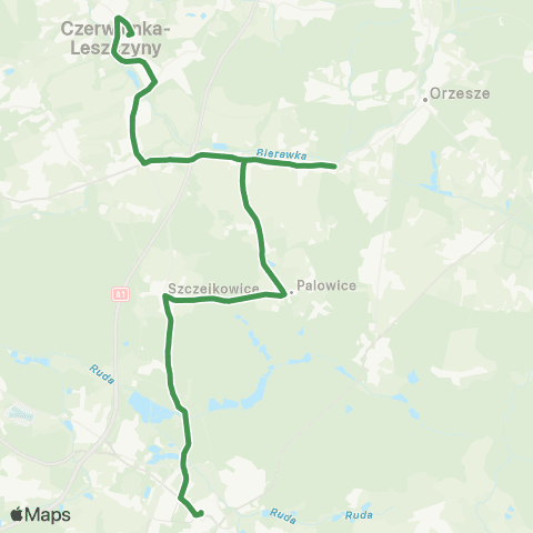 MZK Jastrzębie-Zdrój Żory Centrum Przesiadkowe - Dębieńsko Koksownia map
