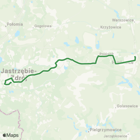 MZK Jastrzębie-Zdrój Carbonarium WORD - Pawłowice Centrum map