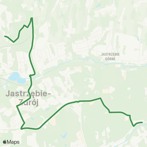 MZK Jastrzębie-Zdrój Arki Bożka - Zdrój - KWK Jas-Mos map