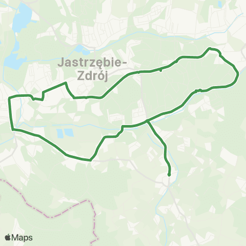 MZK Jastrzębie-Zdrój Arki Bożka - Ruptawa - Moszczenica - Arki Bożka map